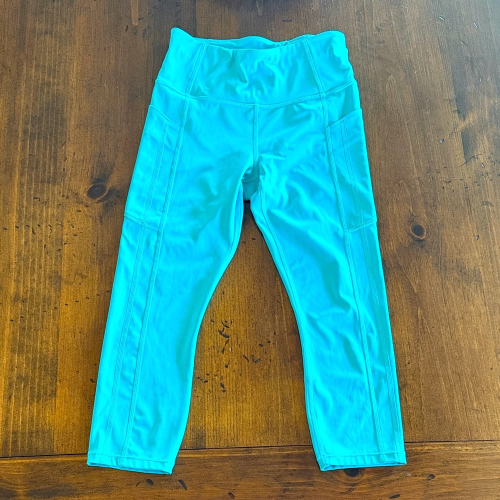 Athleta Turquoise Blue Ultimate Stash Leggings Size Small